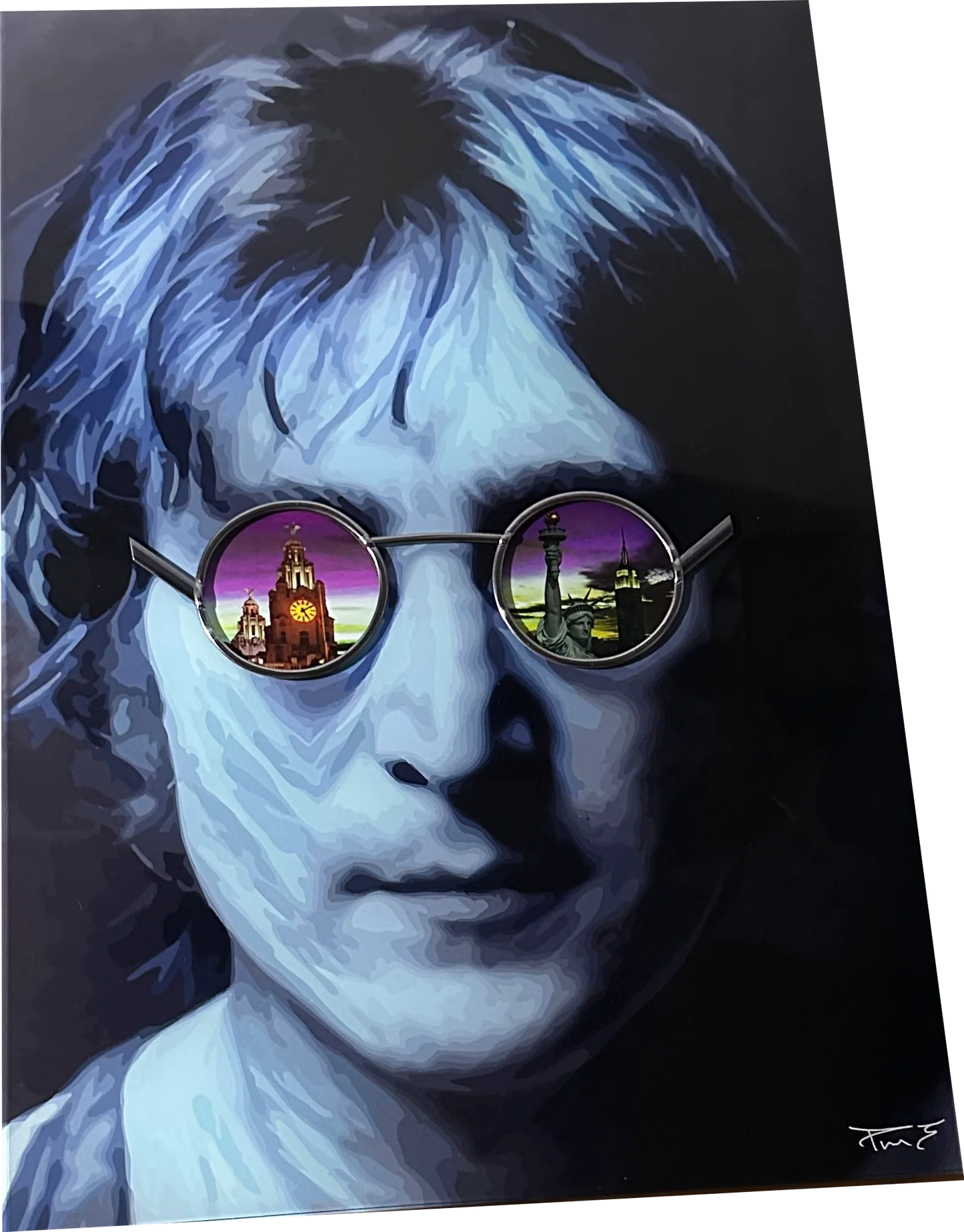 'Through the Eyes of Lennon' (Blue) Paul Marshall Johnson