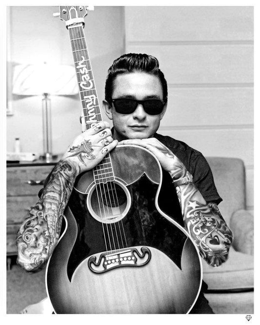 JJ Adams - Johnny Cash B&W Framed LE - £300 OFF!