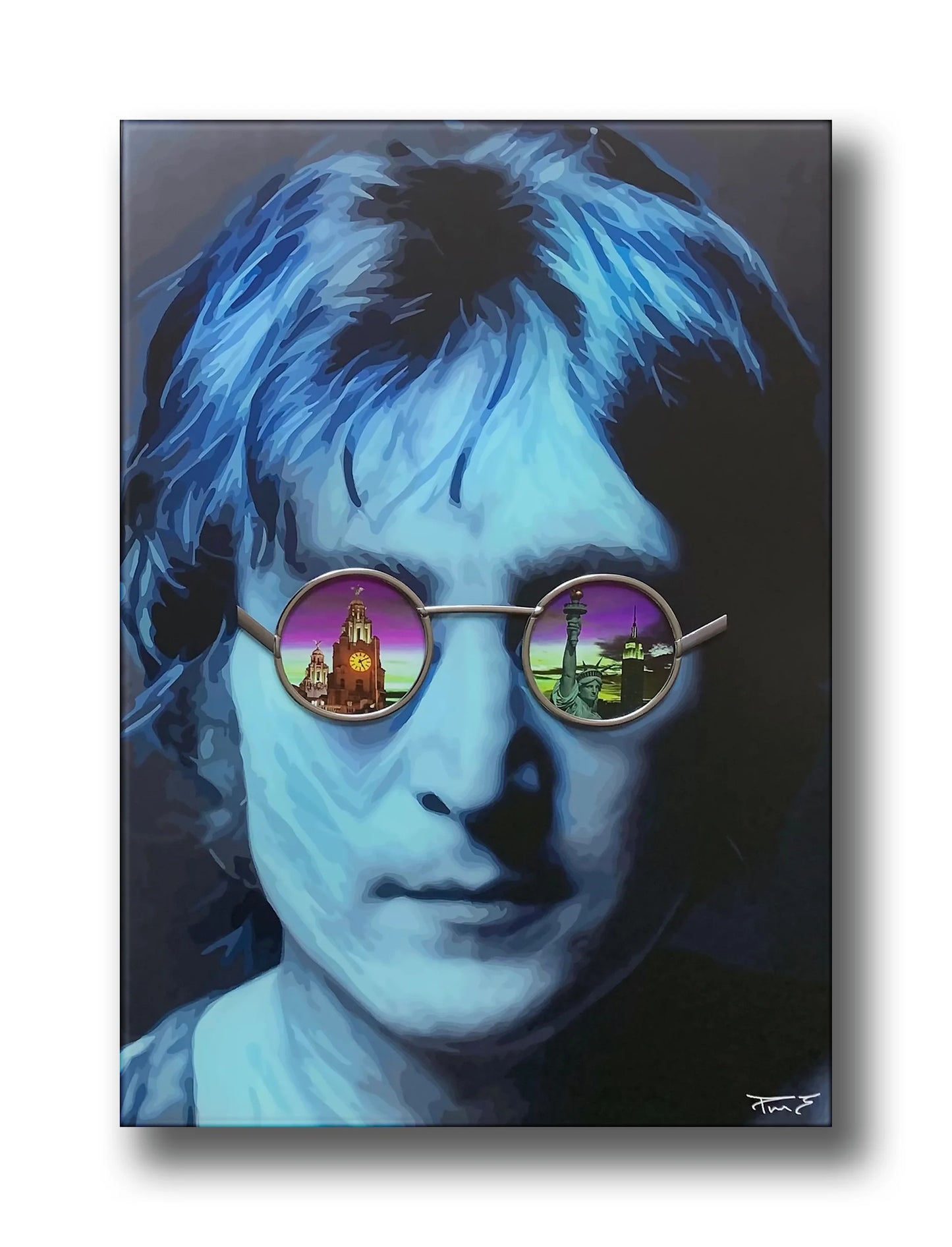 'Through the Eyes of Lennon' (Blue) Paul Marshall Johnson